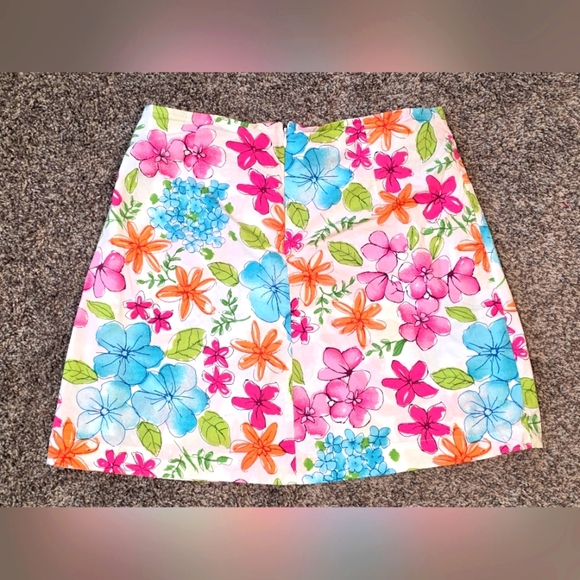 Vintage 90s Floral Print White Stag Skort- Size 12 - Picture 4 of 5